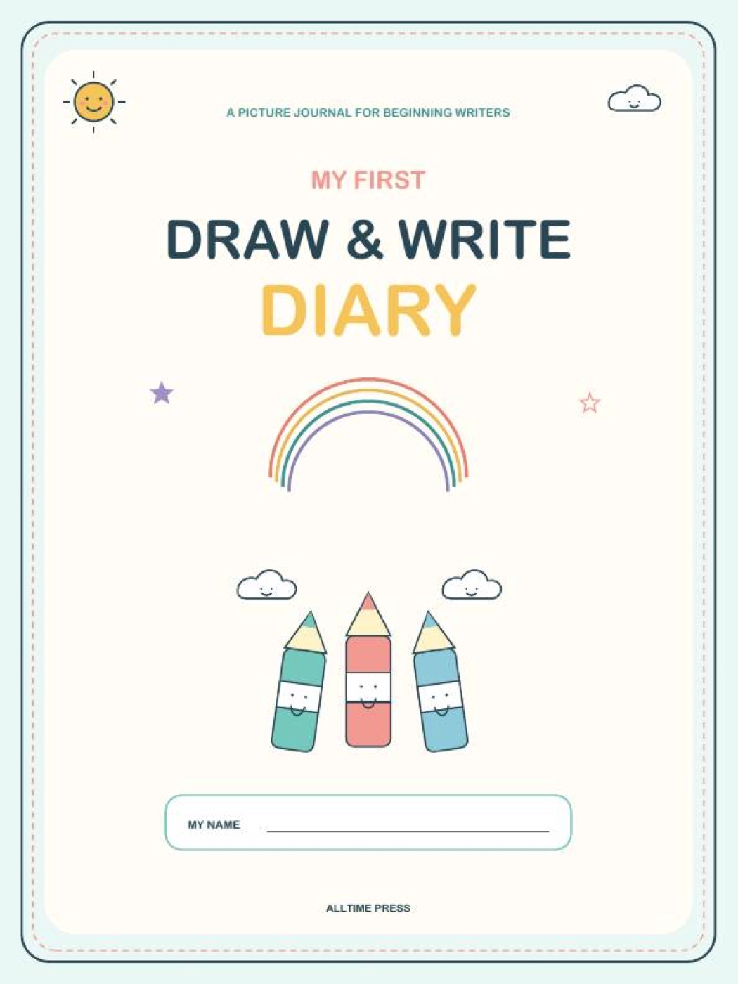 Colorful cover of My First Draw and Write Diary