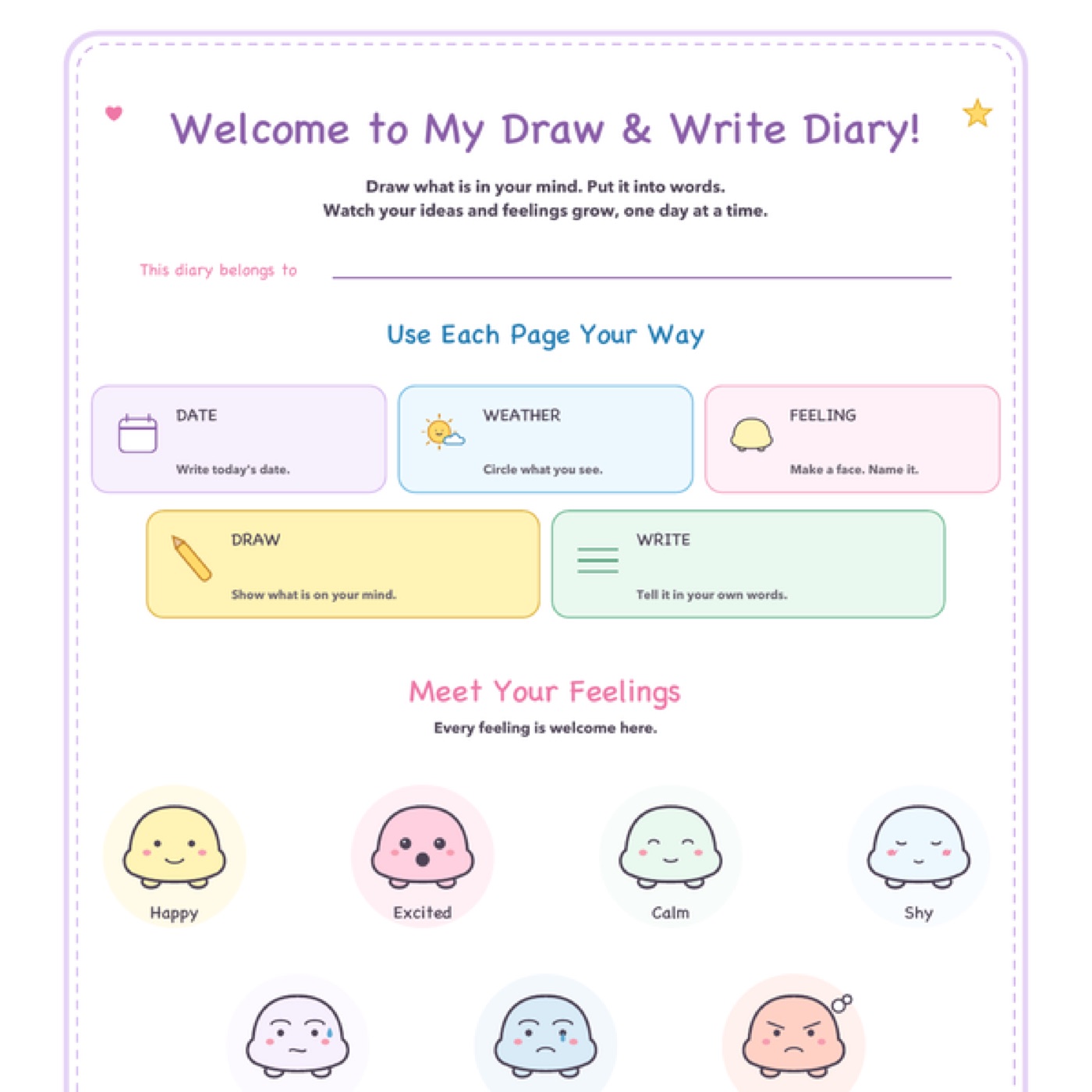 Welcome and feeling guide