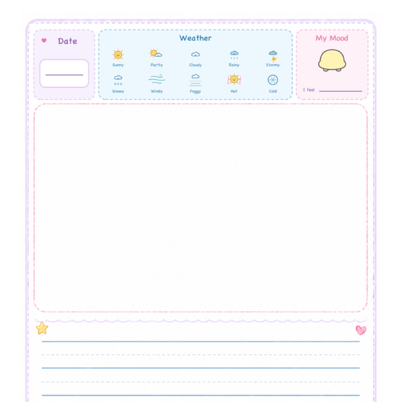 Daily draw-and-write page