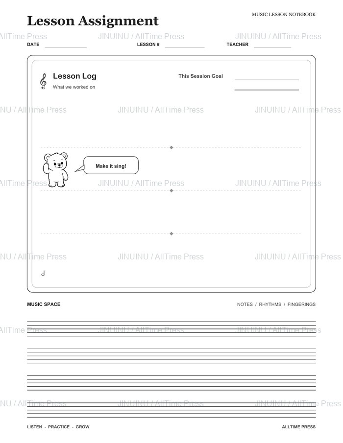 Later lesson spread: actual submitted page