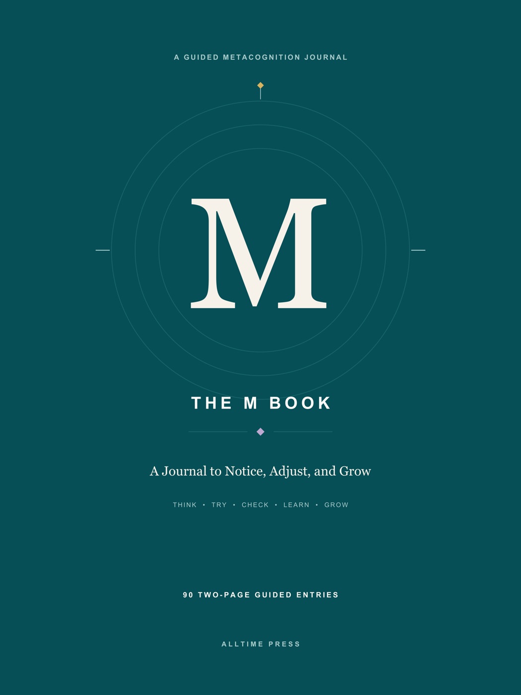 Teal cover of The M Book with a large letter M