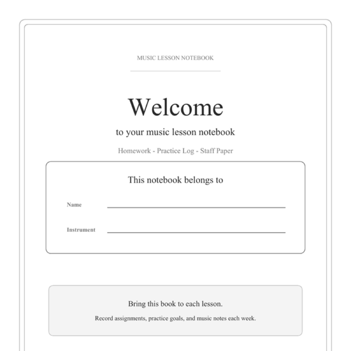 Welcome and ownership page